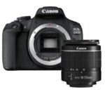 Kit cámara réflex - Canon EOS 2000D, 24.1 MP CMOS APS-C, Vídeo Full HD, Negro + Objetivo Canon EF-S 18-55 mm f/3.5-5.6 DC III