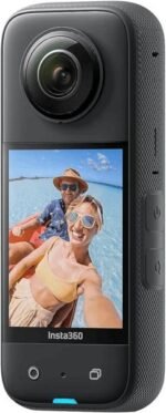 Cámara deportiva - Insta360 X3, 5.7K, 72 megapixel, WiFi, Inteligencia Artificial, Pantalla táctil, Negro