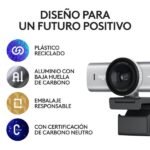 Webcam - Logitech MX Brio, Ultra HD 4K, Corrección de iluminación automática, Autoencuadre, Micrófonos/reducción de ruido, Tapa de privacidad, Gris - Imagen 10