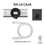 Webcam - Logitech MX Brio, Ultra HD 4K, Corrección de iluminación automática, Autoencuadre, Micrófonos/reducción de ruido, Tapa de privacidad, Gris - Imagen 11
