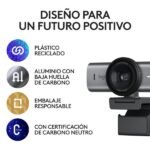 Webcam - Logitech MX Brio, Ultra HD 4K, Corrección de iluminación automática, Autoencuadre, Micrófonos/reducción de ruido, Tapa de privacidad, Negro - Imagen 10