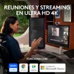 Webcam - Logitech MX Brio, Ultra HD 4K, Corrección de iluminación automática, Autoencuadre, Micrófonos/reducción de ruido, Tapa de privacidad, Negro - Imagen 2