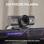 Webcam - Logitech MX Brio, Ultra HD 4K, Corrección de iluminación automática, Autoencuadre, Micrófonos/reducción de ruido, Tapa de privacidad, Negro - Imagen 4