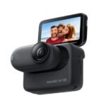 Cámara deportiva - Insta360 GO 3S, 4K, 140 min Autonomía, 140 min Autonomía, Pantalla táctil abatible 2.2", 128GB, Negro Medianoche