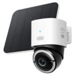Cámara de vigilancia IP - Eufy S330, 4K, Función de visión nocturna, Solar, 360º, Negro/Blanco