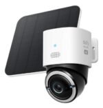 Cámara de vigilancia IP - Eufy S330, 4K, Función de visión nocturna, Solar, 360º, Negro/Blanco