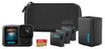Cámara deportiva - Pack GoPro Hero 13 Black Power Bundle, HyperSmooth 6.0, 5.3 K, 27MP, Autonomía 2.5 h, HDR, Sumergible 10m, Cámara lenta, Negro