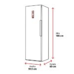 Congelador vertical - LG GFM61MBCSF, No Frost, 186 cm, 324 l, MetalFRESH™, Inverter Linear Compressor™, Inox texturizado antihuellas - Imagen 2