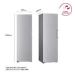 Congelador vertical - LG GFM61MBCSF, No Frost, 186 cm, 324 l, MetalFRESH™, Inverter Linear Compressor™, Inox texturizado antihuellas - Imagen 3