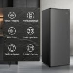 Congelador vertical - CHIQ CSD208D4E, 177 l, 144,00 cm, Color Metalico Cepillado Oscuro - Imagen 8