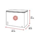 Congelador horizontal - ok. OFZ 181 E W, 293 l, 84.8 cm, Control temperatura, 4 estrellas, Blanco - Imagen 2