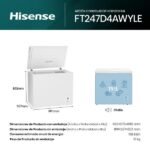 Congelador horizontal - Hisense FT247D4AWYLE, 191 l, 85.3 cm, Congelación rápida, Blanco - Imagen 3