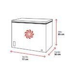 Congelador horizontal - Midea MDRC284FZE01, 198L, 85 cm Altura, Inverter, Temperatura Regulable, Fast Freezing, Blanco - Imagen 2