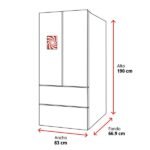 Frigorífico americano - Haier FD 83 Series 7 HB18FGSAAA, No frost, 190 cm, 539 l, Motor Inverter, Antibacterias, Inox - Imagen 2