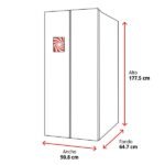 Frigorífico americano - Haier SBS 90 Series 3 HSR3918EWPG, No Frost, 177 cm, 521 l, Motor Inverter, Dispensador de agua, Inox - Imagen 2