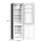 Frigorífico combi - VOK EVR-244DEI, Puertas Reversibles, Capacidad 244 l, Altura 180 cm, Inox - Imagen 2