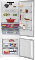 Frigorífico combi integrable - Beko BCNE400E40SN, No Frost, 194 cm, 370 l, Tecnología HarvestFresh, Sin panelar - Imagen 3