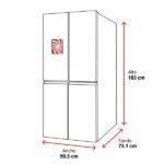 Frigorífico americano - Bosch KFN96VPEA, No Frost, 183 cm, 605 l, Sistema MultiAir Flow, Capacidad XXL ancho especial 90 cm, Acero Inox - Imagen 2