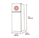 Frigorífico dos puertas - ok. OFK 471 E W, PW58BM, 142.5 cm, 206 l, Pies ajustables, Blanco - Imagen 3