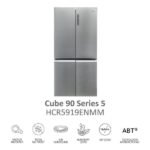 Frigorífico americano- Haier Cube 90 Series 5 HCR5919ENMM, No Frost, 190.5 cm, 643 l, Motor Inverter, Antibacterias, Inox - Imagen 4