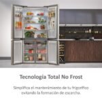 Frigorífico americano- Haier Cube 90 Series 5 HCR5919ENMM, No Frost, 190.5 cm, 643 l, Motor Inverter, Antibacterias, Inox - Imagen 6