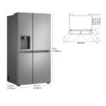 Frigorífico americano - LG GSLC41PYPE, No Frost, 179 cm, 638 l, LinearCooling™, SpacePlus™, Inox antihuellas - Imagen 3