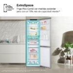 Frigorífico combi - LG GBV3100CPY, No Frost, 186 cm, 344 L, DoorCooling+™, FRESHBalancer™, Inox antihuellas - Imagen 9