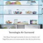 Frigorífico americano - Haier FD 90 Series 7 HFR79F19EFGK, No Frost lateral, 190 cm, 703 l, Motor Inverter, Antibacterias Pro, Cristal Zafiro - Imagen 6