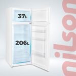 Frigorífico dos puertas - NILSON NF145500E, Altura 143 cm, Capacidad 206 l, Blanco - Imagen 2
