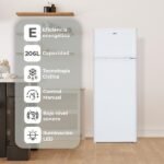 Frigorífico dos puertas - NILSON NF145500E, Altura 143 cm, Capacidad 206 l, Blanco - Imagen 3