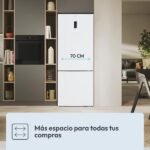 Frigorífico combi - Candy CCG5T718EW1, No Frost, 185.5 cm, Ancho especial 70 cm, 442 l, Tecnología Circle Fresh, Blanco - Imagen 7