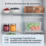 Frigorífico combi - Candy CCG5T718EW1, No Frost, 185.5 cm, Ancho especial 70 cm, 442 l, Tecnología Circle Fresh, Blanco - Imagen 8