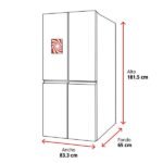 Frigorífico americano - Haier Cube 83 Series 7 HCR7818DNMM, No Frost, Altura 181.5 cm, 467 l, Humidity Zone, Daylight, Inox Platino - Imagen 2