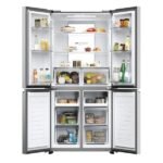 Frigorífico americano - Haier Cube 83 Series 7 HCR7818DNMM, No Frost, Altura 181.5 cm, 467 l, Humidity Zone, Daylight, Inox Platino - Imagen 4