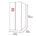 Frigorífico americano - Samsung Bespoke AI RS70F64KETEF, All Around Cooling, No Frost, 178.4 cm, 640 l, Dispensador agua y hielo, Inox - Imagen 2