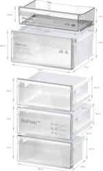 Frigorífico combi - Bosch KGN392WCF, Serie 4, No Frost,203 cm, 363 l, Multi Air Flow, Refrigeración "Súper", Blanco - Imagen 12