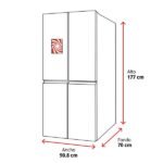 Frigorífico americano - KOENIC KDD 211 A NF IN B, No Frost, 177 cm, 592 l, Side-by-Side, Libre Instalación, Touch Control, Dark Inox - Imagen 2