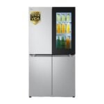 Frigorífico americano - LG GMV960MBDE, No Frost, 178.7 cm, 666 l, Instaview™, Linear Cooling™, Plata