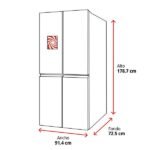 Frigorífico americano - LG GMV960MBDE, No Frost, 178.7 cm, 666 l, Instaview™, Linear Cooling™, Plata - Imagen 2