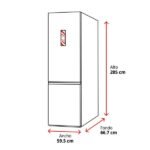 Frigorífico combi - Haier 3D 60 Series 3 HTR3620DNMG, No Frost, 205 cm, 414 l, Fresh 0°C Zone, Direct Access, Inox - Imagen 2