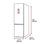 Frigorífico combi - Candy CNCQ2T620CW, No Frost, 205 cm, 409 l, Iluminación LED, Blanco - Imagen 2