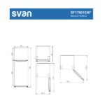 Frigorífico dos puertas - SVAN SF17601ENF, Altura 1720 mm, Capacidad 334 l, Blanco - Imagen 7