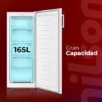 Congelador vertical - NILSON NCV145500E, 165 l, 143,4 cm, Blanco - Imagen 2