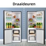 Frigorífico combi - CHIQ FBM157L42, Altura 1.44m, Puertas reversibles, Estático, Altura 1440 mm, Capacidad 157 l, Color Inox Oscuro - Imagen 9