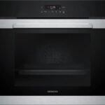 Horno - SIEMENS SIEHB372ABS0, Integrable, Sí, 71 l, 548 mm, Negro, Acero inoxidable