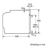 Horno - BOSCH empotrable HBG7741B1 3600W 71L, Integrable, Pirolítico, 71 l, 59,4 cm, Negro - Imagen 8
