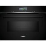 Horno microondas - SIEMENS CM776GKB1, Integrable, Pirolítico, 45 l, 59,4 cm, Negro - Imagen 2