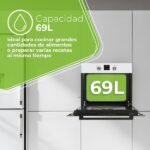 Horno multifunción - ASPES 8445946009021, Integrado + Libre instalación, 69 l, 59,5 cm, Blanco - Imagen 3