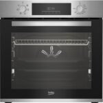 Horno - Beko BBIE123001XD, Multifunción, Tecnología Aeroperfect, Hidrólisis, 72l, 59.4 cm, 6 Funciones de Cocción, Pantalla LED, Inox