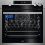 Horno a vapor - AEG BSE572360M, Multifunción, Pirolítico, 72 l, Sonda térmica, 60 cm, Inox